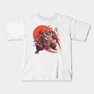 samurai boar Kids T-Shirt